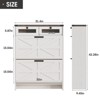 Narrow Freestanding Shoe Rack for Entrance, Shoe Cabinet with Flip Drawers - 2 of 4