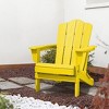 Hyleory Folding Adirondack Chair Outdoor, HDPE Patio Accent Chair - 2 of 4