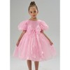 2Bunnies Girls' Puff Sleeve Organza Bow Party Dress - 2 of 4