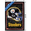 Trends International NFL Pittsburgh Steelers - Neon Helmet 23 Framed Wall Poster Prints - 3 of 4