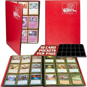 Monster Binder - 9 Pocket Trading Card Album - Matte Red - Holds 360 Yugioh  Magic  and Pokemon Cards - 1 of 4