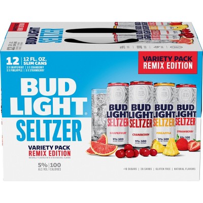 Bud Light Hard Seltzer Remix Variety Pack - 12pk/12 fl oz Slim Cans