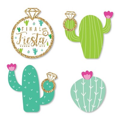 Big Dot of Happiness Final Fiesta - Diy Shaped Last Fiesta Bachelorette Party Cut-Outs - 24 Count