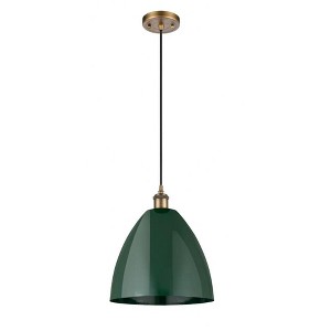 Plymouth Dome - 1 Light Cord Hung Mini Pendant In Industrial Style-14.75 Inches Tall and 12 Inches Wide - 1 of 1