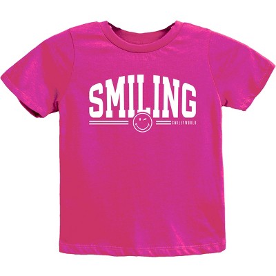The Juniper Shop SmileyWorld Arched Varsity Youth Short Sleeve Tee
