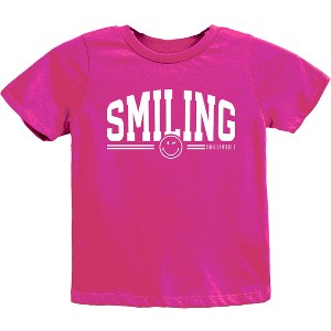 The Juniper Shop SmileyWorld Arched Varsity Youth Short Sleeve Tee - 1 of 4