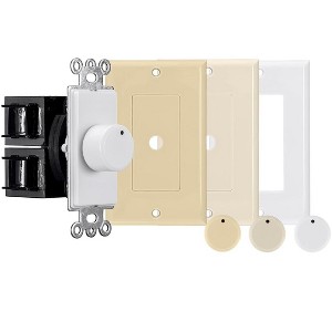Monoprice 300W Rotary Impedance Matching Speaker Volume Control with Color Kit, Connect Multiple Speaker Pairs to a Single Power Amplifier or Receiver - 1 of 4