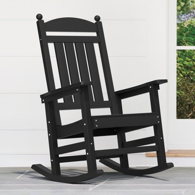 Arceso Outdoor Rocking Chairs, 19 Inch  Porch Rocker Chairs with High Back, 350Lbs Support, HDPS Rocking Chair for Backyard, Patio, Garden, Indoor