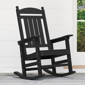 Arceso Outdoor Rocking Chairs, 19 Inch  Porch Rocker Chairs with High Back, 350Lbs Support, HDPS Rocking Chair for Backyard, Patio, Garden, Indoor - 1 of 4