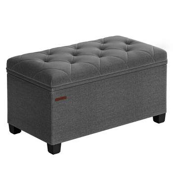 SONGMICS 30" Storage Ottoman Bench Hold up to 660lbs Bedroom Ottoman Bench
