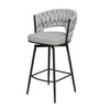 NicBex 360° Swivel Bar Stools Set of 2,Counter Height Bar Stools with Padded Backrest,Island Chairs with Metal Footrest,Bar Chairs for Home,Bars - 2 of 4