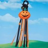 Collections Etc Halloween Pumpkin Cat Windsock with Streamers 13 X 13 X 58 Orange - 2 of 2