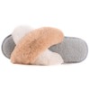 RockDove Women's Adeline Cross-Band Faux Fur Slide Slipper - 3 of 4