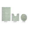 Lux Premium 100% Cotton  Ultra-Soft Tufted Solid Reversible 3 Piece Bath Rug Set, Water-Absorbent, Durable, Machine Washable Bathroom Rug - 2 of 4