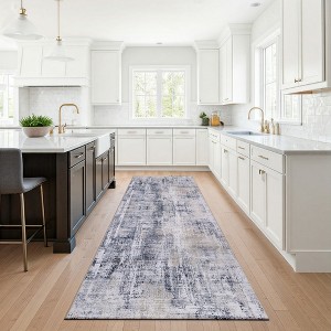 Delara Machine Washable Area Rug, Soft & Durable, Non-Slip Rug for High Traffic Areas, Grey/Beige - 1 of 4