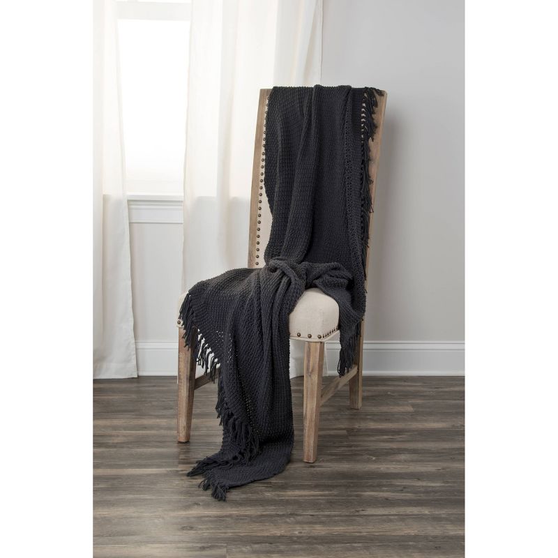 50"x60" Solid Throw Blanket - Rizzy Home, 5 of 7