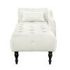 NicBex Modern Velvet Button-Tufted Chaise Lounge Chair with Solid Wood Legs,Nailhead Trimmed Upholstered Accent Chair for Bedroom,Living Room - 4 of 4