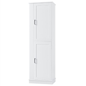 Ridstar 68 in. H Tall Bathroom Storage Cabinet with Hook and Adjustable Shelf-White - 1 of 4