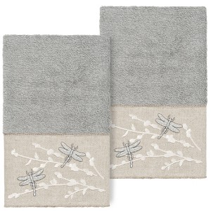 Linum Home Textiles 100% Turkish Cotton BRAELYN Embellished Towel Set - 1 of 2