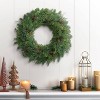 Puleo 24" Artificial Christmas Wreath with Soft PE Tips Adorned with Pinecones - 2 of 4