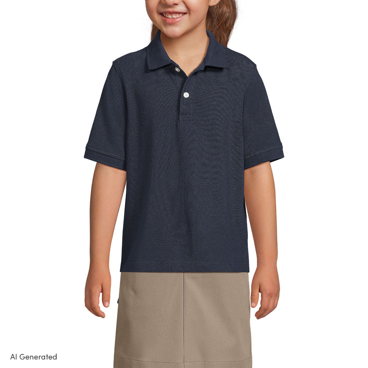 Lands' End School Uniform Kids Short Sleeve Mesh Polo Shirt - thumbnail 10