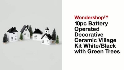 TARGET hot WONDERSHOP BATTERY CERAMIC HOUSES WITH TREES VILLAGE KIT