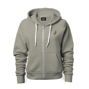 Dalix Lightning Bolt Glow in the Dark Embroidered Zip Hoodie Fleece Long Sleeve Pocket Warm Soft Mens - 1 of 4