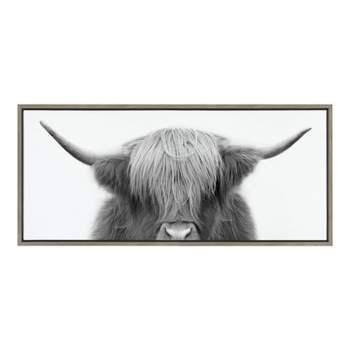 47 X 24 Highland Cow Framed Canvas - Threshold™ : Target