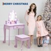 Lighted Kids Vanity Table Set Chair - Purple Toddler Makeup Playset for Girls - Perfect for Pretend Play & Grooming Fun - 4 of 4