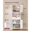 Freestanding Storage Cabinet with Acrylic Doors and Adjustable Shelves, 2 Cabinets Drawer Open Compartments, Cloud White - 4 of 4