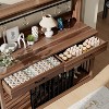 ModernLuxe Heavy Duty Dog Crate Furniture with Storage Drawers & Shelves, Indoor Dog Cage End Table with Sliding Door, Brown (Medium / Large) - 3 of 4