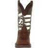 Men's Rebel by Durango Army Green USA Print Western Boot - 3 of 4