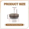 Unique Bargains Wooden Chair Sofa Cabinet Table Leg Floor Protector Round Nail-on Felt Pads 72 Pcs - 2 of 3