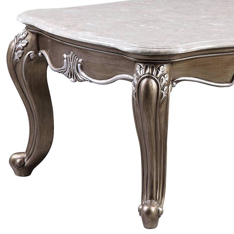 54&#34; Elozzol Coffee Table Marble and Antique Bronze Finish - Acme Furniture, 2 of 7