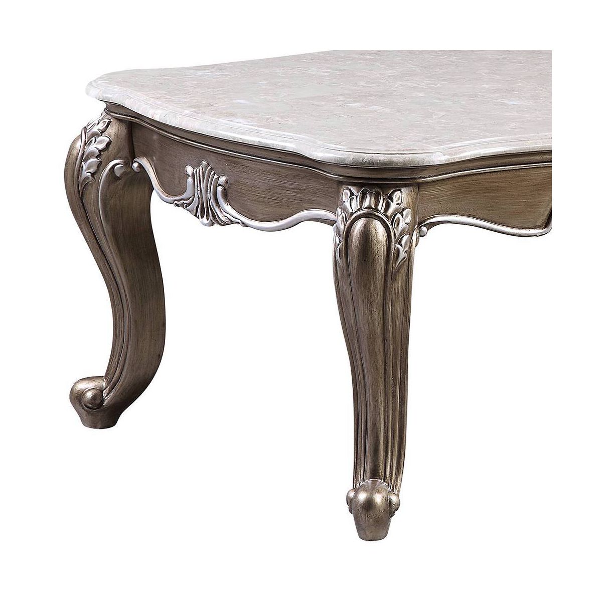 54" Elozzol Coffee Table: Queen Anne Legs, Shell Carved, No Assembly - Acme Furniture - thumbnail 2