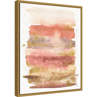 23" x 20" Gold Framed Abstract Canvas Print
