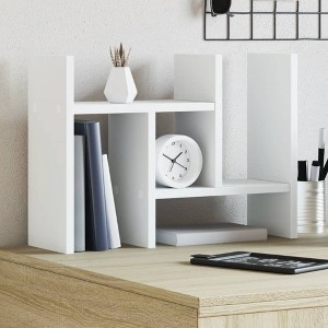 Aghana Digitals Plywood Desk Organizer: Rotatable 2-Tier Storage for Home/Office, White, - 1 of 4