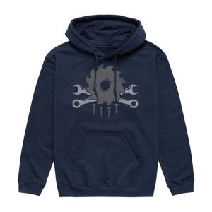 Men's - Instant Message - Tool Skull And Crossbones Graphic Fleece Pullover Hoodie - 1 of 4