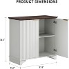 Garvee Modern Farmhouse Coffee Bar Cabinet – Kitchen Storage Cabinet with Fluted Doors, Sideboard Buffet with Adjustable Shelves - 2 of 4