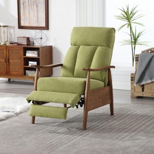 CAVINAS Modern Recliner Accent Chair,Adjustable  Lounge Chair with Footrest,Solid Wood Frame Armchair for Living Room,Home Theater - 1 of 4