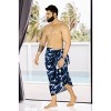 HAPPY BAY Men's Beach Summer Long Cover Up Vacation Lava Lava Sarong Hawaiian Beachwear Sarongs Samoan Swimwear For Men One Size Onyx, Dolphin - 2 of 4
