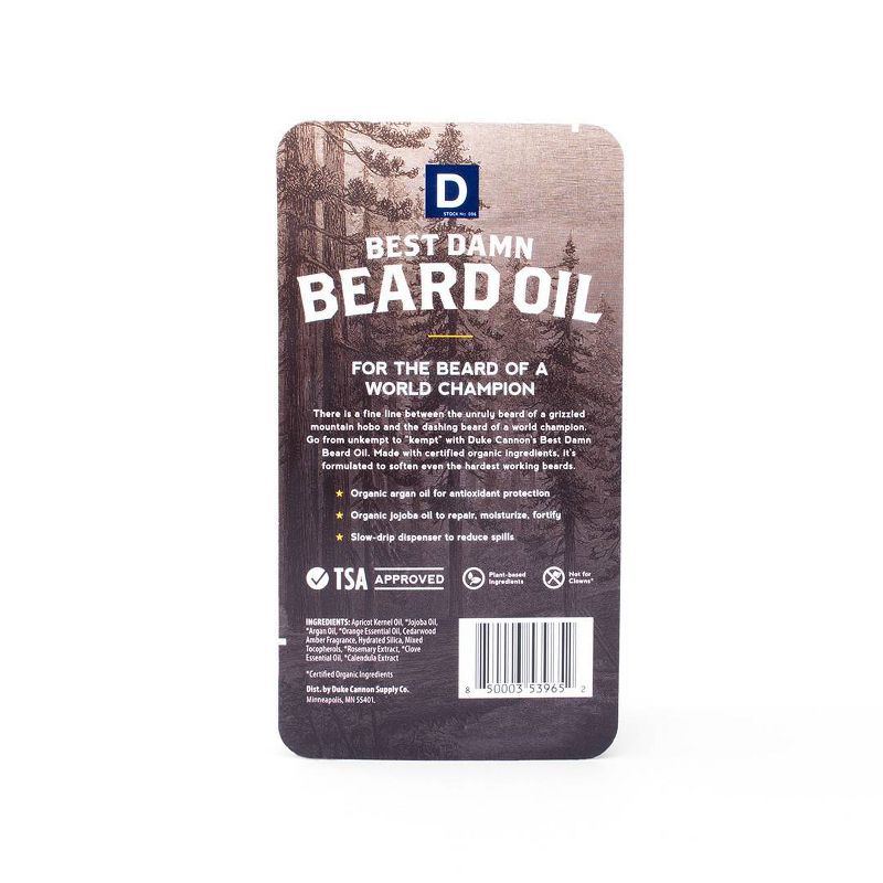 Duke Cannon Supply Co. Supply Best Damn Beard Oil - Trial Size - 0.5oz, 4 of 6