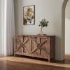 SKRAN Cabinet with 4 Doors and 4 open shelgves,Freestanding Sideboard Storage Cabinet Entryway Floor Cabinet for Living Room Office Bedroom - 2 of 4