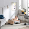 Gulches Scandinavian Style Large Dog Pet Sofa with Solid Wood Legs, Curved Wooden Back, Velvet Cushion in Light Gray - 2 of 4