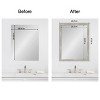 Amanti Art Mirror Makeover Bathroom Mirror Frame Border Kit - Fully Assembled Peel and Stick Frame - Mirror NOT Included - Dove Greywash Narrow Trim - 4 of 4