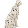Sagebrook Home 11" Sitting Leopard Sculpture - Contemporary Glam Ceramic White and Gold Decorative Leopard Figurine - Animal Home or Office Decor - 2 of 4