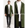 Lars Amadeus Men's Notched Lapel Single Breasted Formal Long Coat - 4 of 4