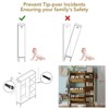 Jojoka Shoe Cabinet with 3 Flip Drawers, Rattan Freestanding Organizer with Adjustable Shelves, Metal Knob, Narrow Shoe Rack - 2 of 4