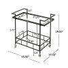 NicBex Mobile Kitchen Island Cart Multifunctional Kitchen Carts on Wheels with Storage with 2-Tier Glass Shelves for Dining Rooms, Black - 2 of 4