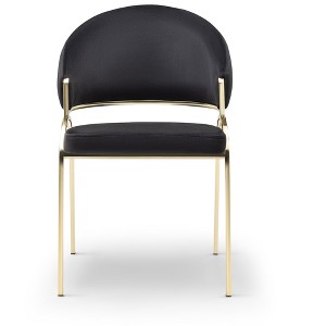 NicBex Modern Accent Chair with Metal Legs, Velvet Contemporary Desk Chair, Living Room Chair for Office, Home, Small Spaces - 1 of 4